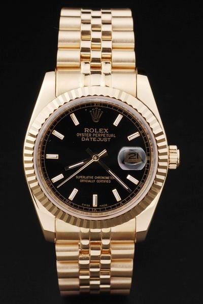 Luxury Men's Rolex Datejust 18k Gold 